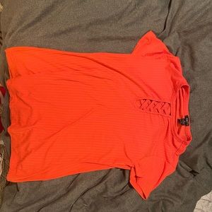 Rue21 shirt with criss cross cut out